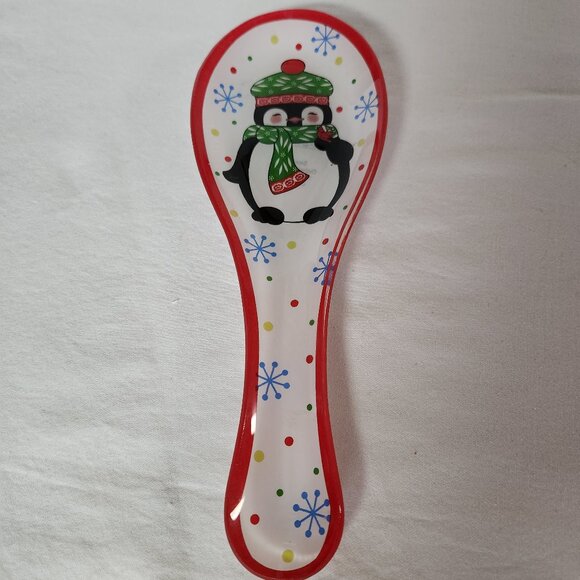 PEGUIN Seasonal SPOON REST TEMPTATIONS by Tara - Picture 1 of 7